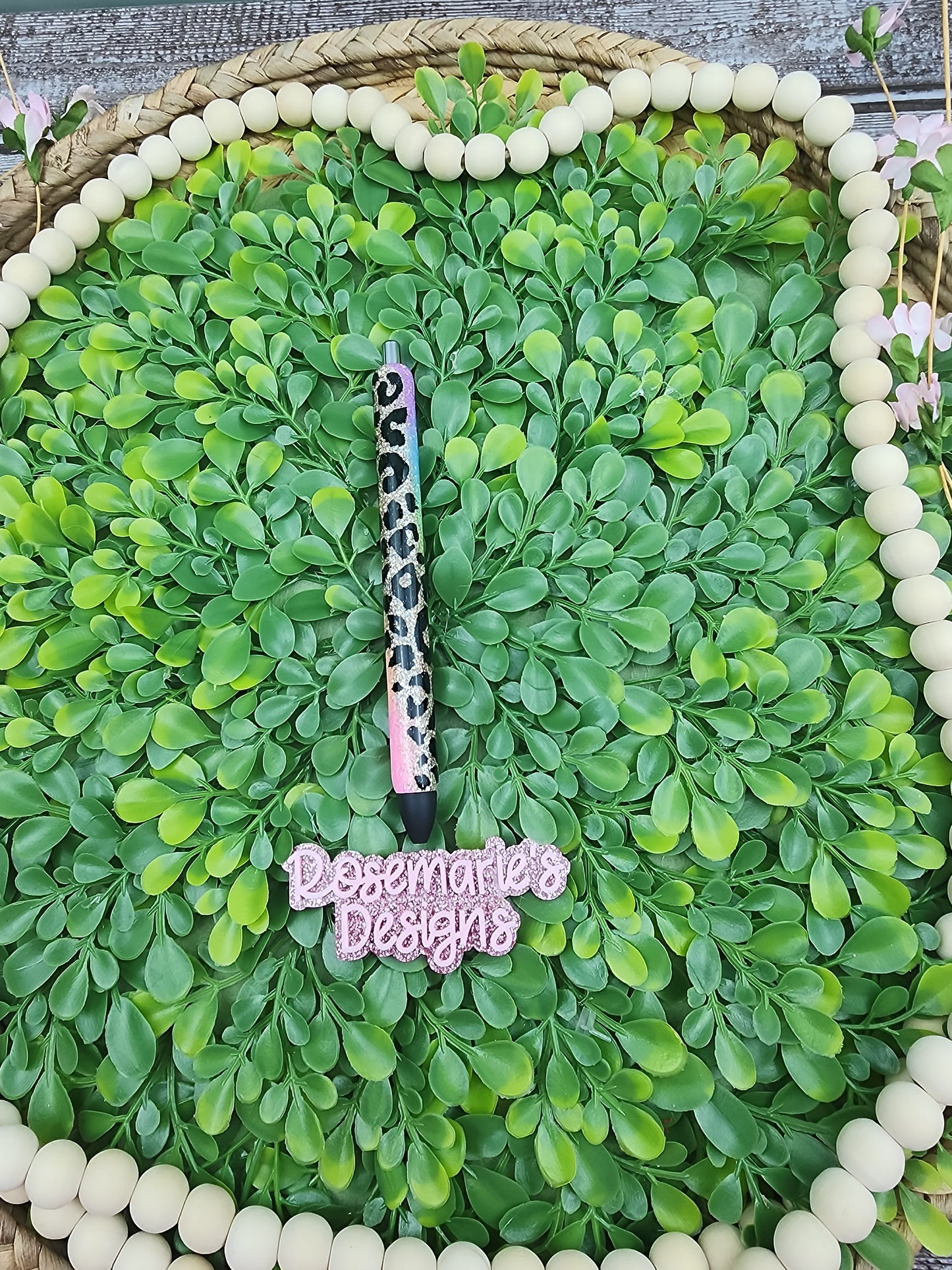 Neon Leopard swirl pen