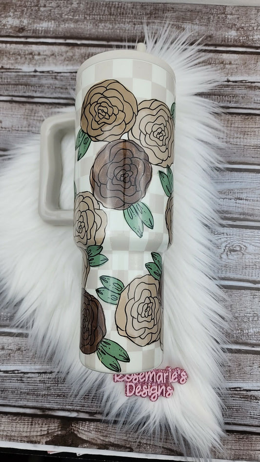 19-40oz SM Tan Floral