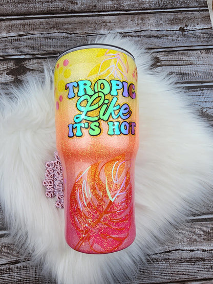 Monstera tumbler, Florial tumbler, Personalized Tumbler, customized tumblers, Gifts for her, 30oz tumbler