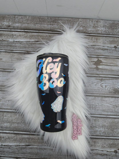 30oz Hey Boo tumbler, inspirational tumbler, Personalized Tumbler, customized tumblers, Gifts for her