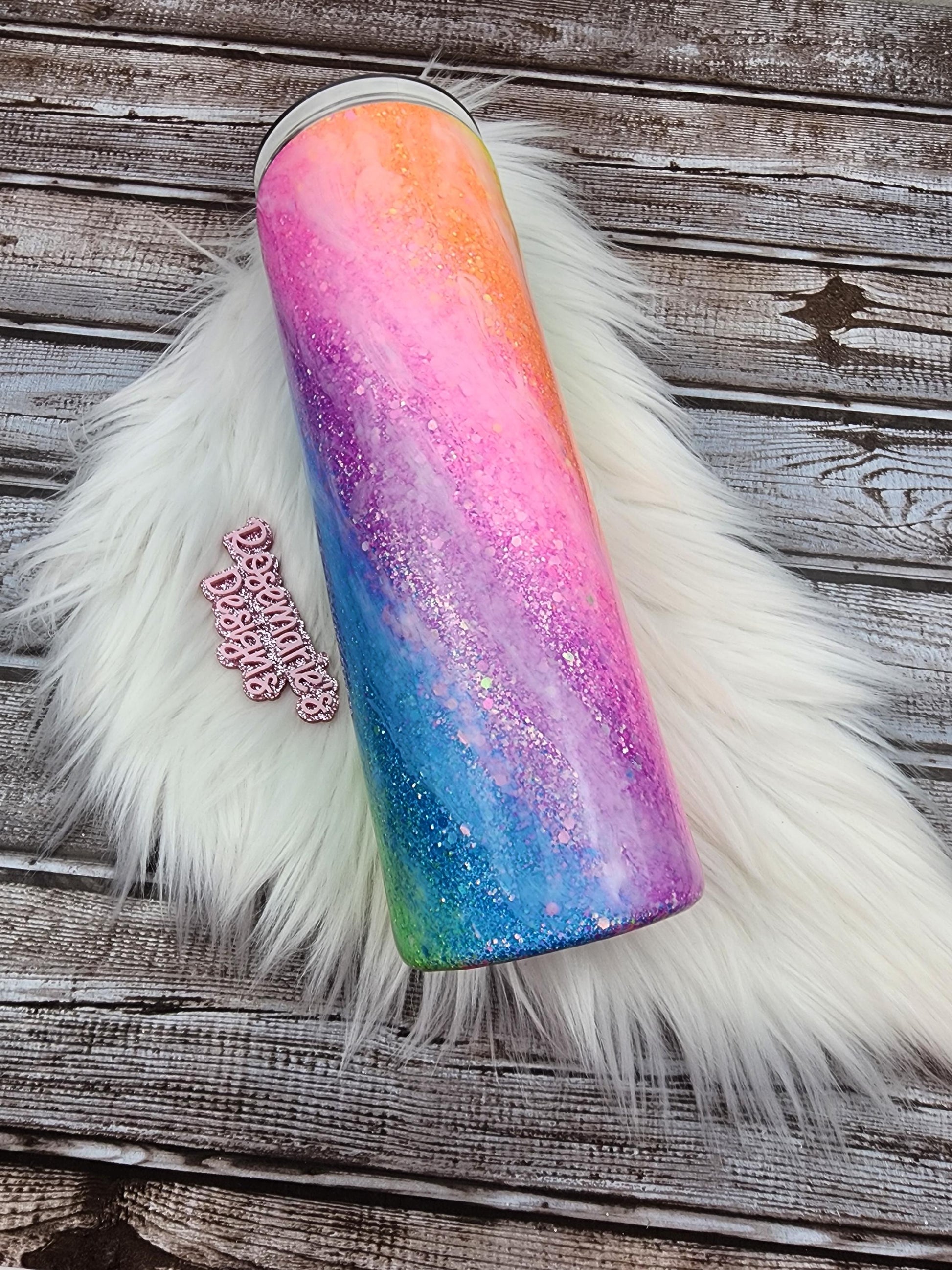 18 30oz Rainbow milky way tumbler, inspirational tumbler, Personalized Tumbler, customized tumblers, Gifts for her