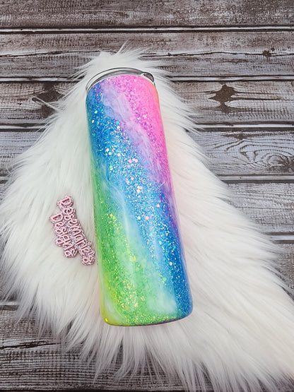 4 Rainbow milkway tumbler,Personalized Tumbler, customized tumblers, Gifts for her, 20oz tumbler