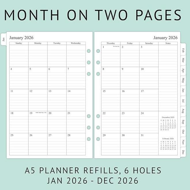 A5 Planner Insert