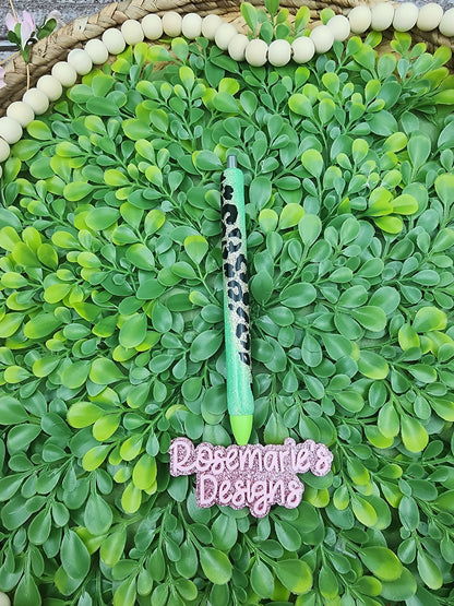 Neon Leopard swirl pen