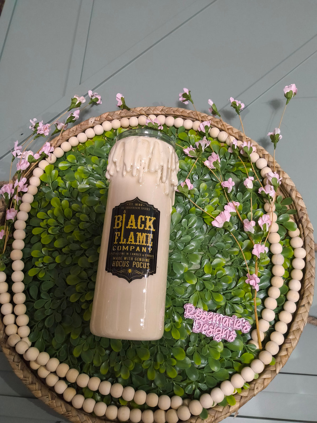 20oz black flame gold lable