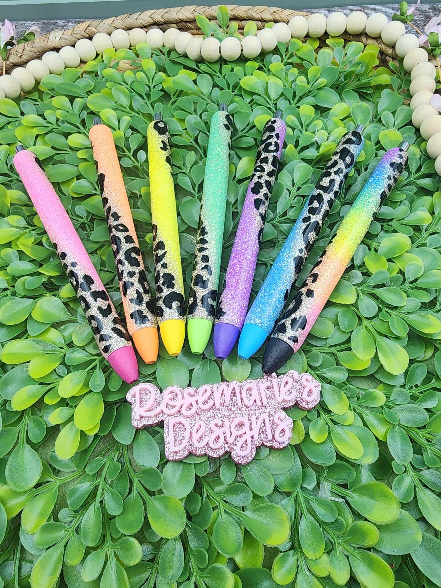 Neon Leopard swirl pen