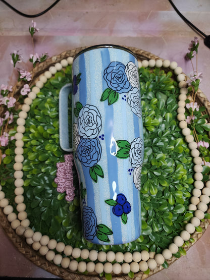 20- 40 oz Blueberry Floral