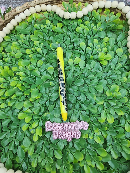 Neon Leopard swirl pen