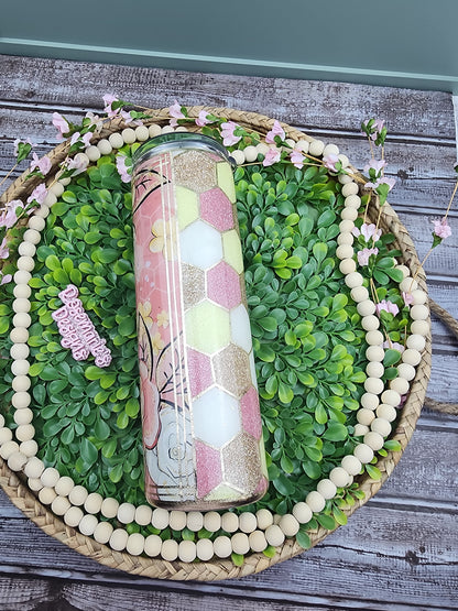 30oz Pink honeycomb