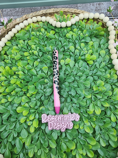 Neon Leopard swirl pen