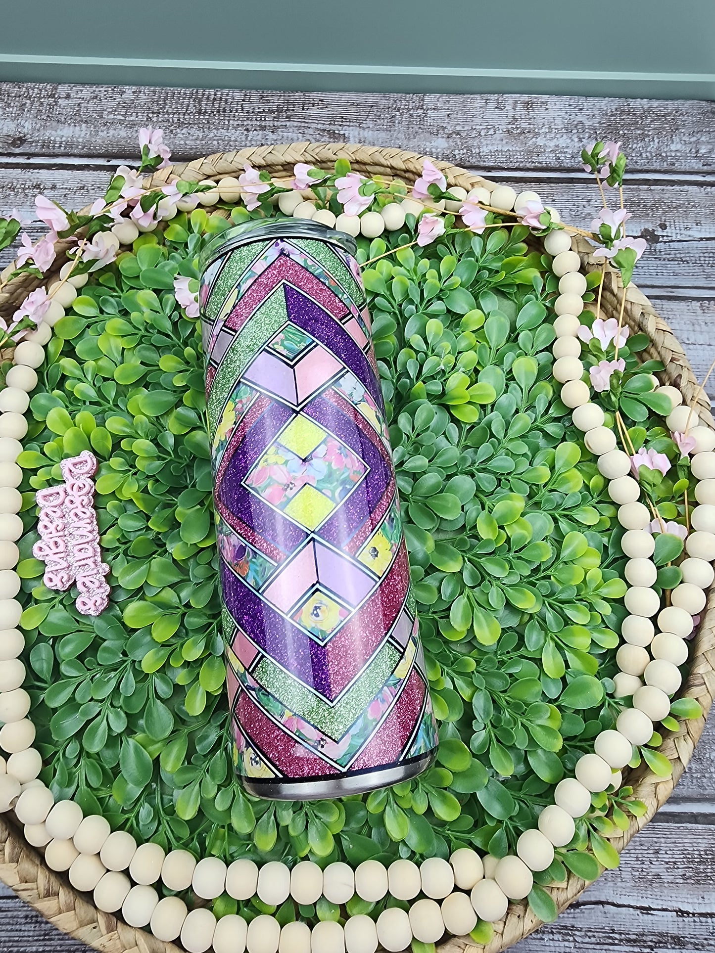 20oz Mosaic floral