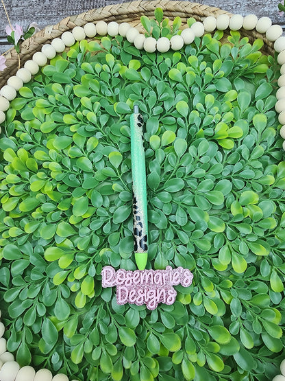 Neon Leopard swirl pen