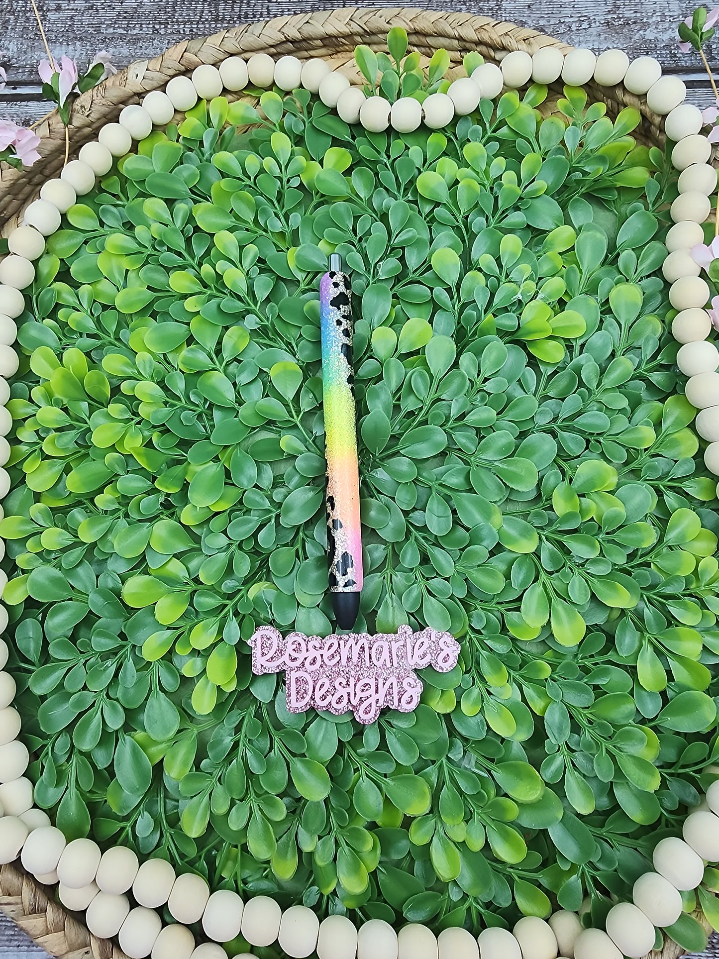 Neon Leopard swirl pen