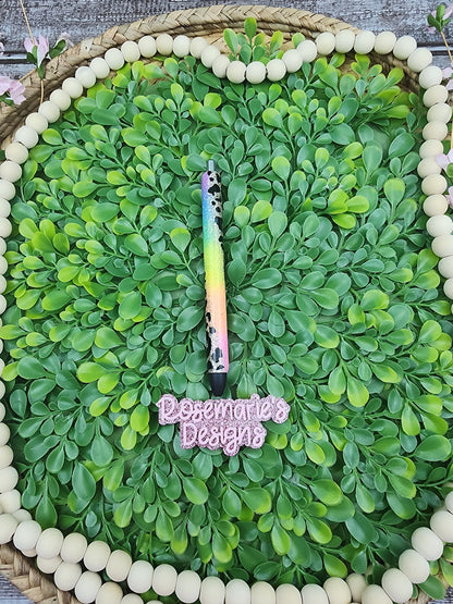 Neon Leopard swirl pen