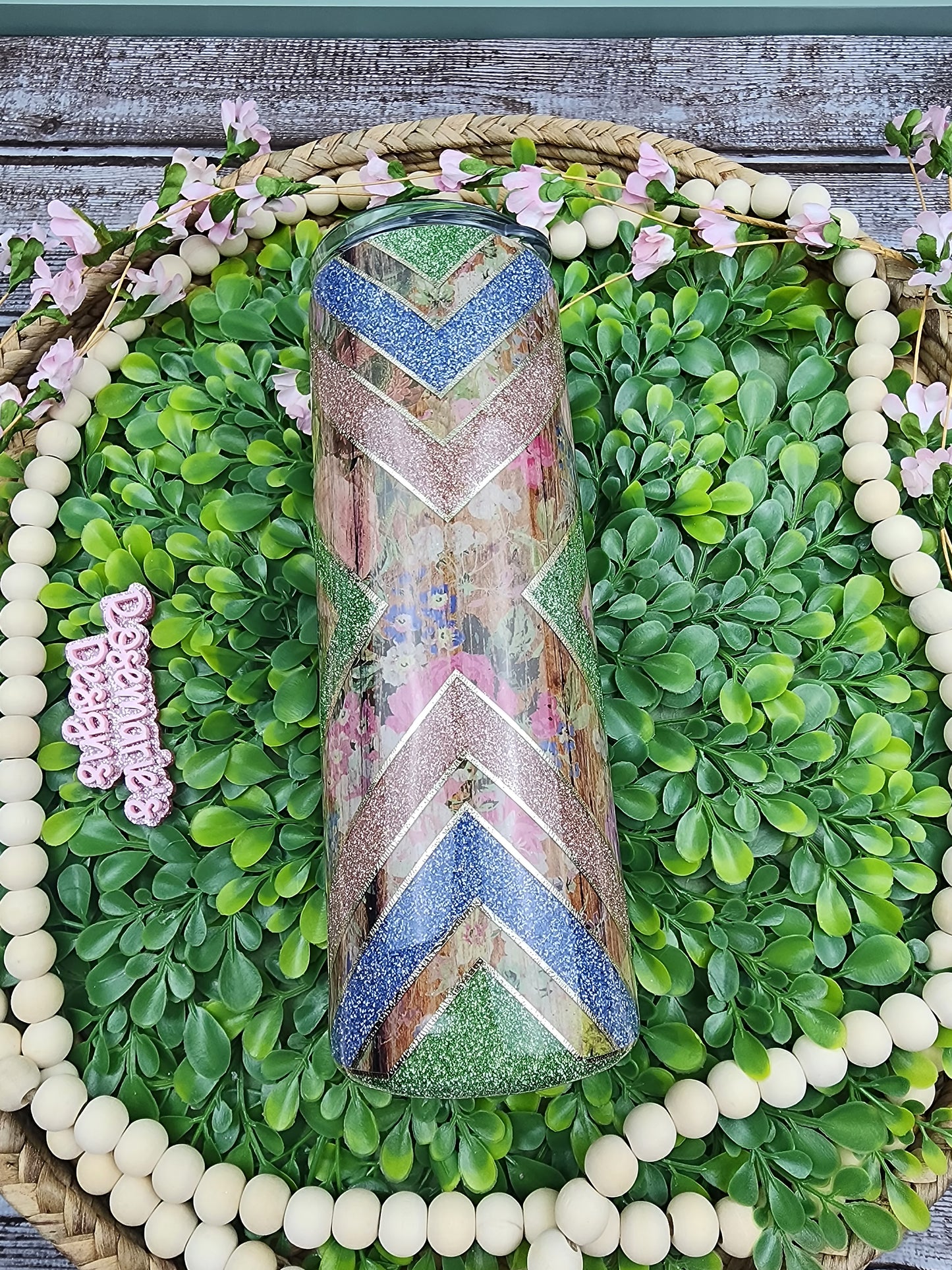 20oz Rustic floral