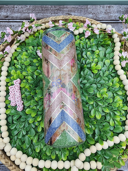 20oz Rustic floral