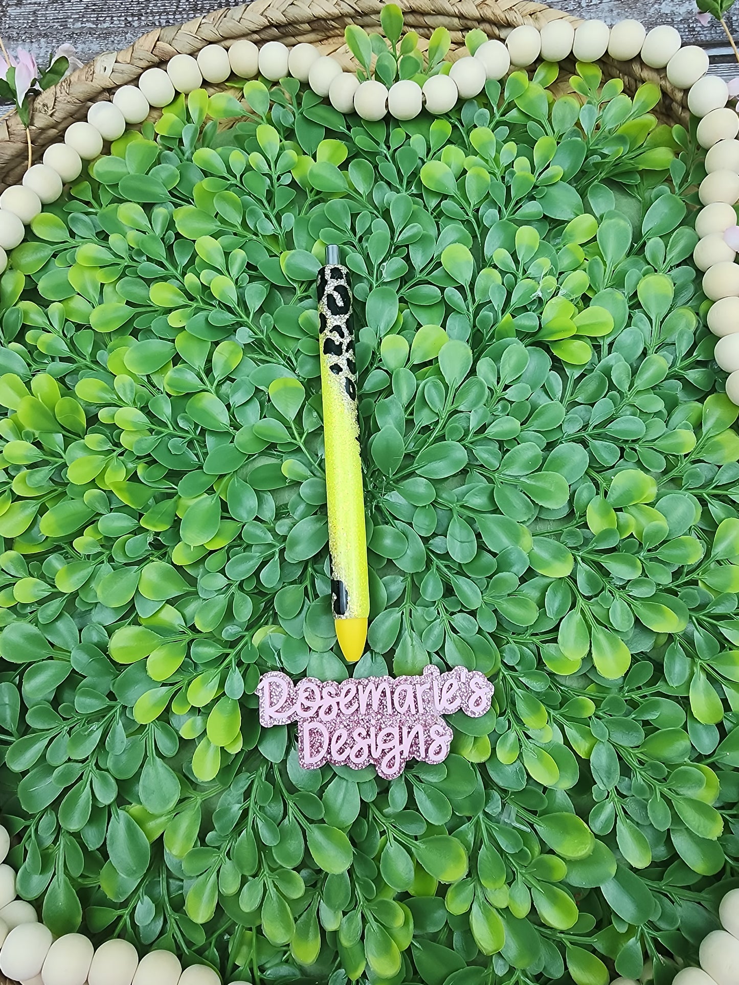 Neon Leopard swirl pen