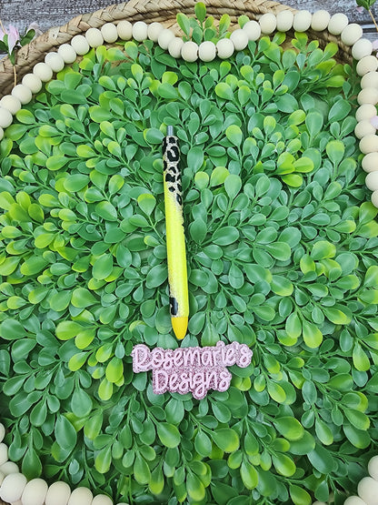 Neon Leopard swirl pen