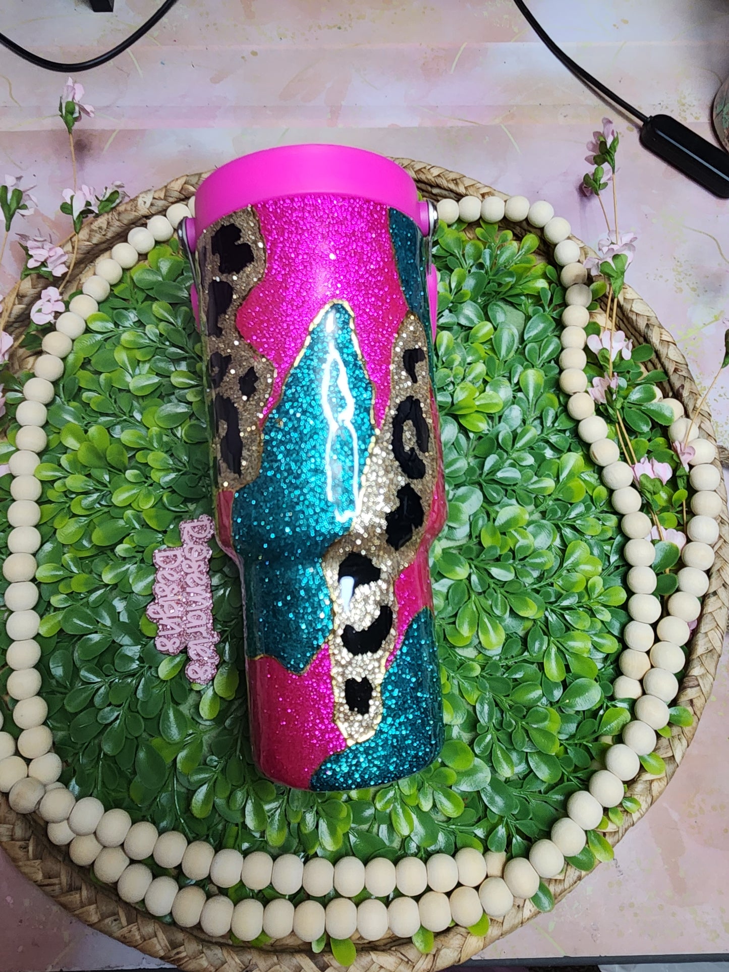 16- Pink Teal Splash