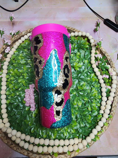 16- Pink Teal Splash