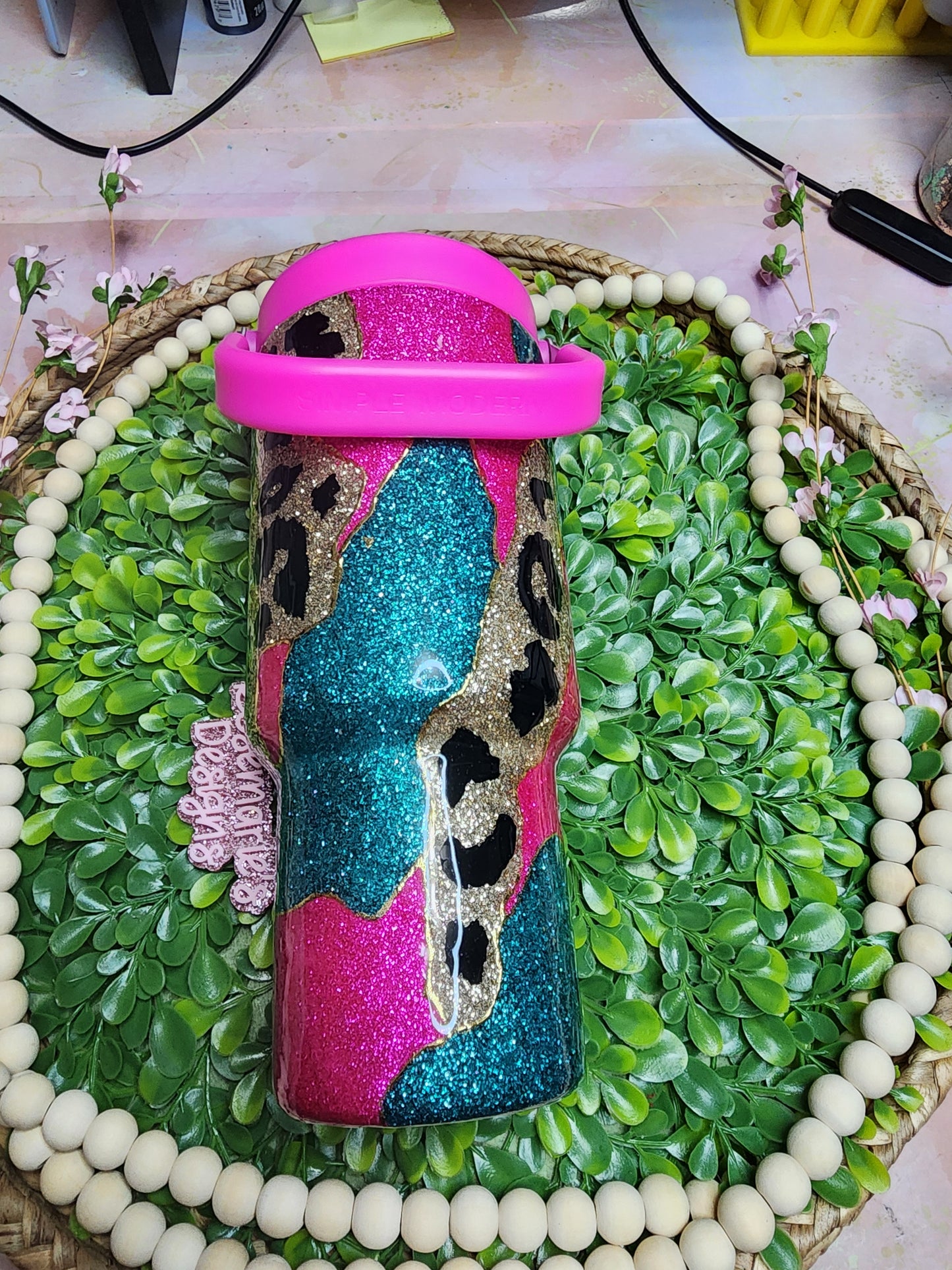 16- Pink Teal Splash