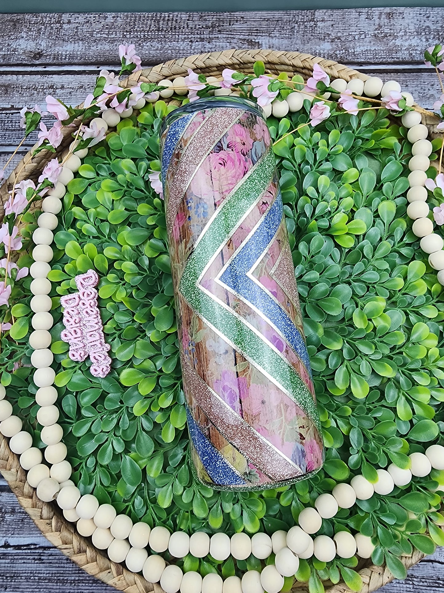 20oz Rustic floral