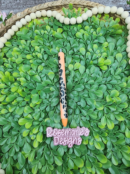 Neon Leopard swirl pen