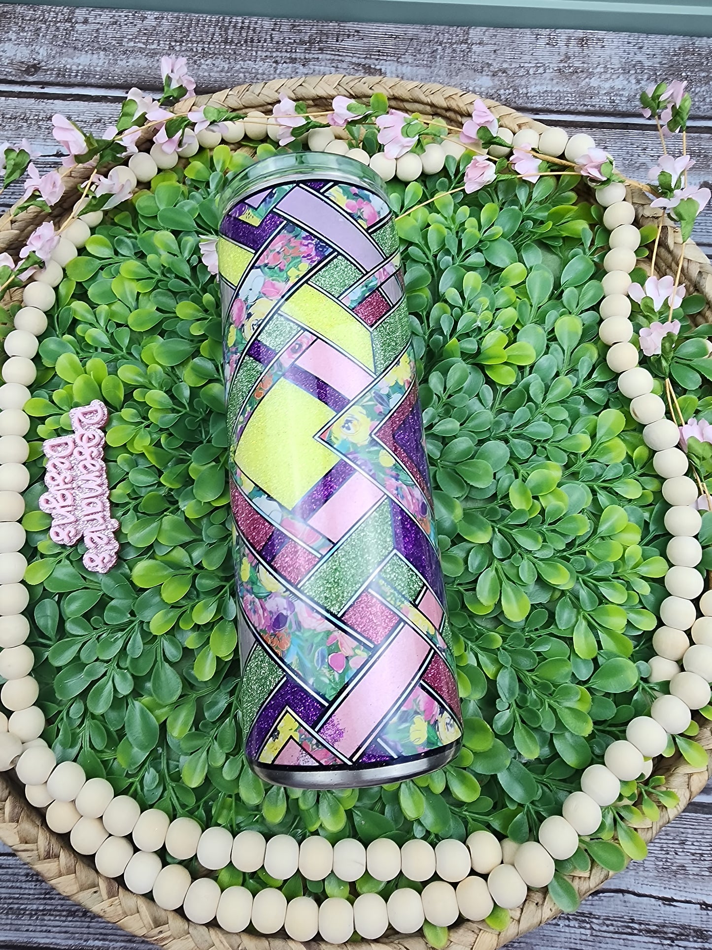 20oz Mosaic floral